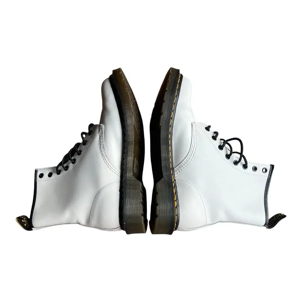 Doc Dr. Martens Boots Air Wair Bouncing Soles White Mens US 9/ EU 41 Combat NWOB
